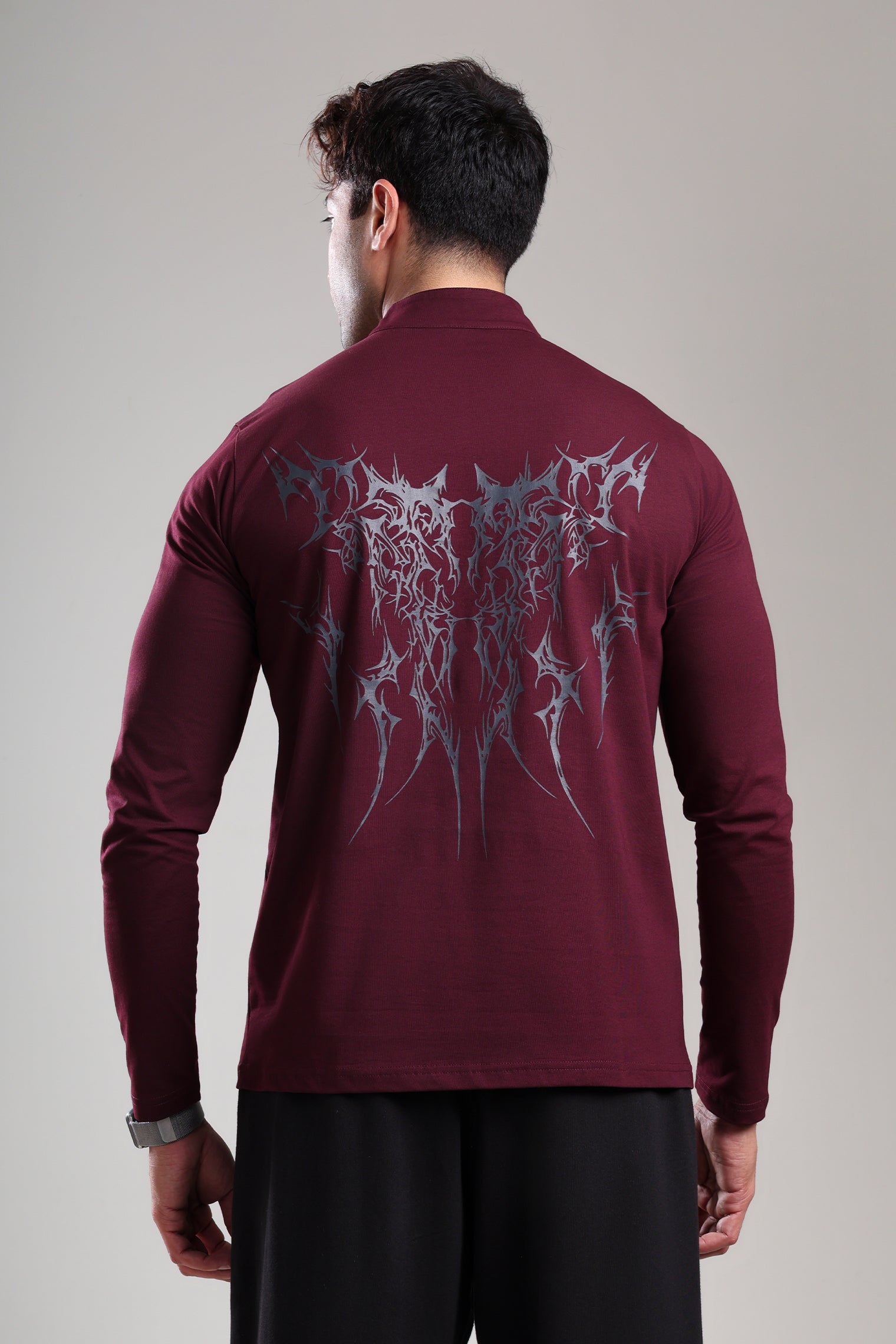 GROW ThunderFlex Zip Tshirt Wine