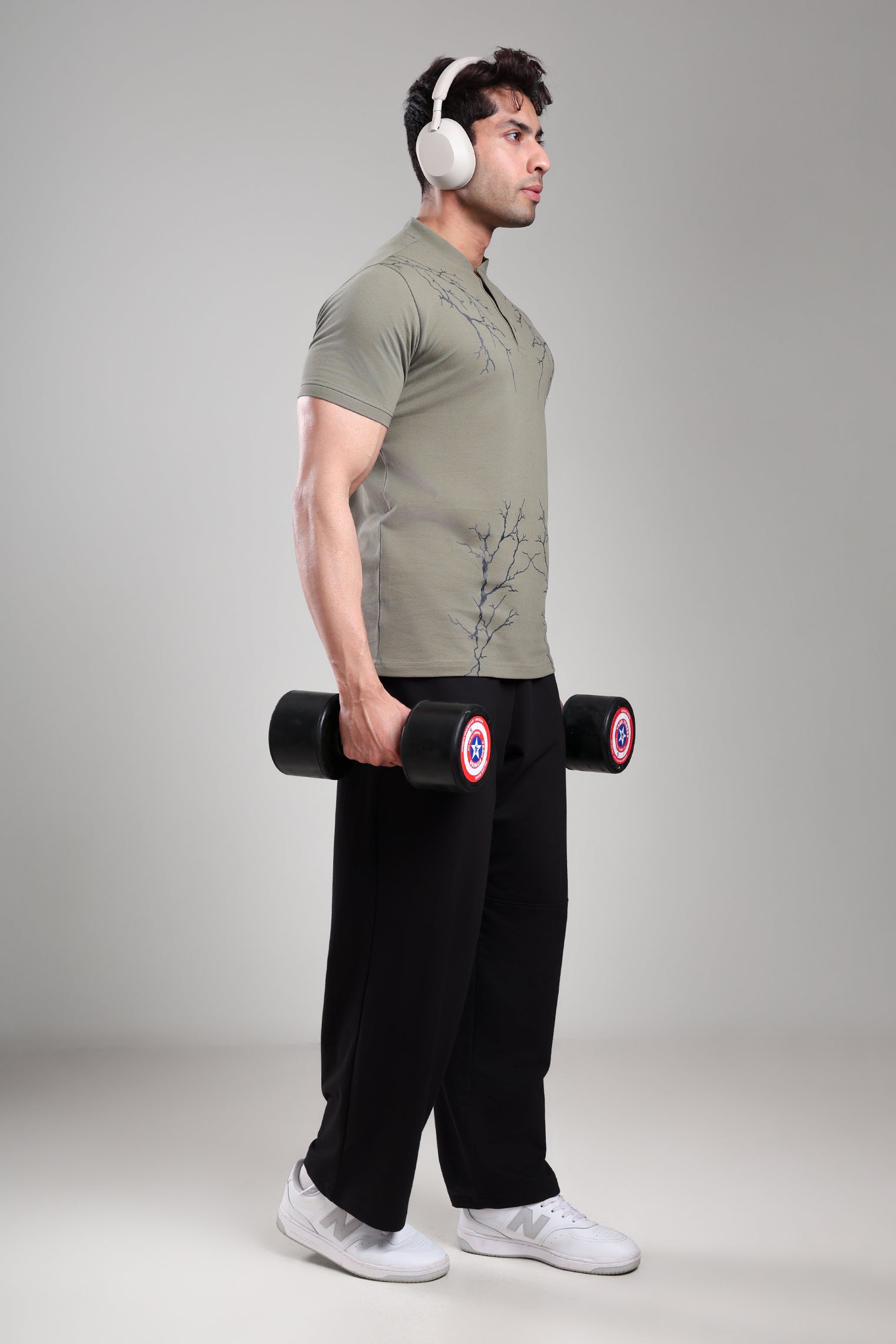 GROW Luxe Henley T-Shirt Mid grey