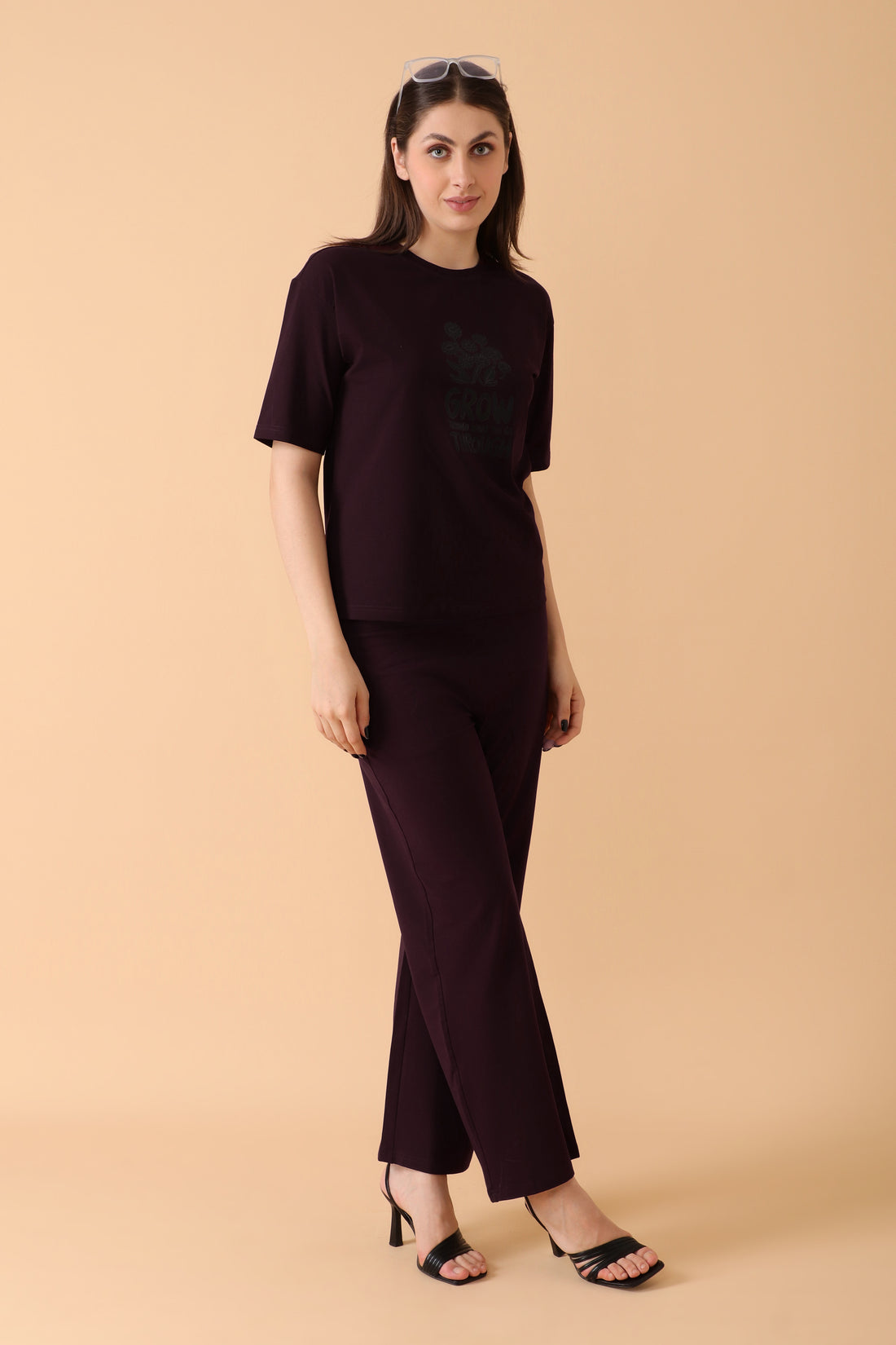 Cloud Nine Co-ord set Wine Dusk
