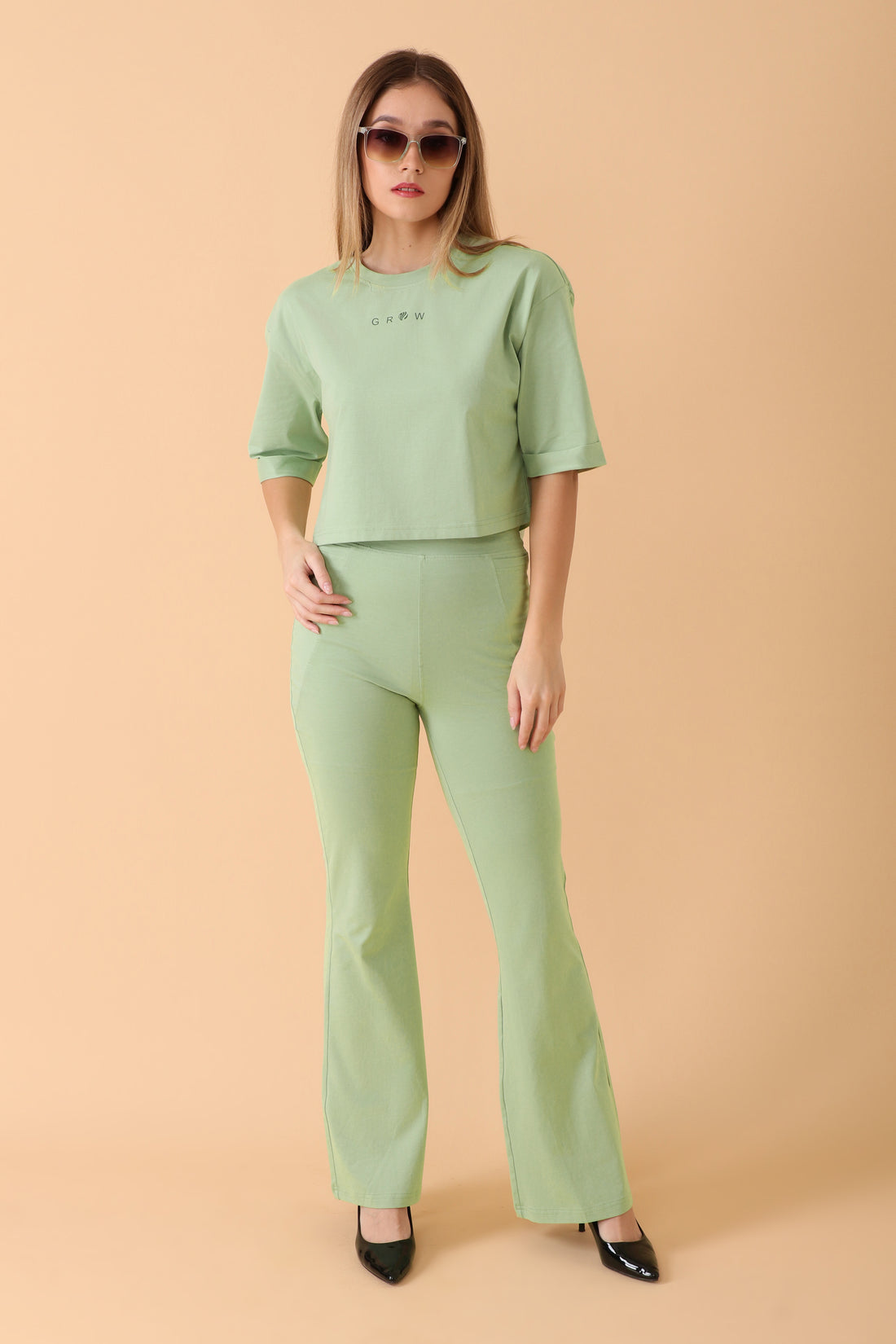 GROW Lounge Luxe Co-ord Set Matcha Mist