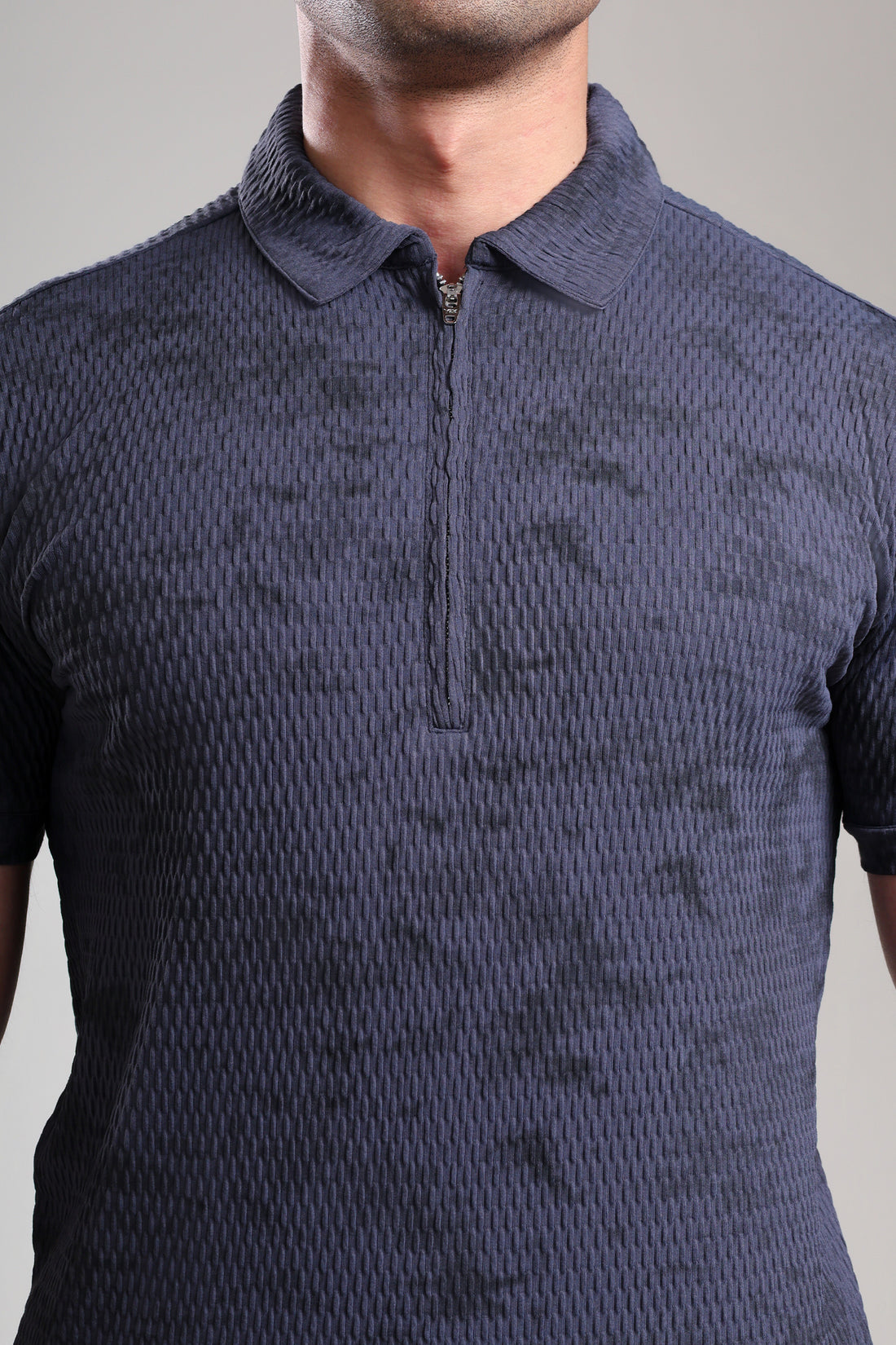 Grow Textured Polo Tee Dark Grey