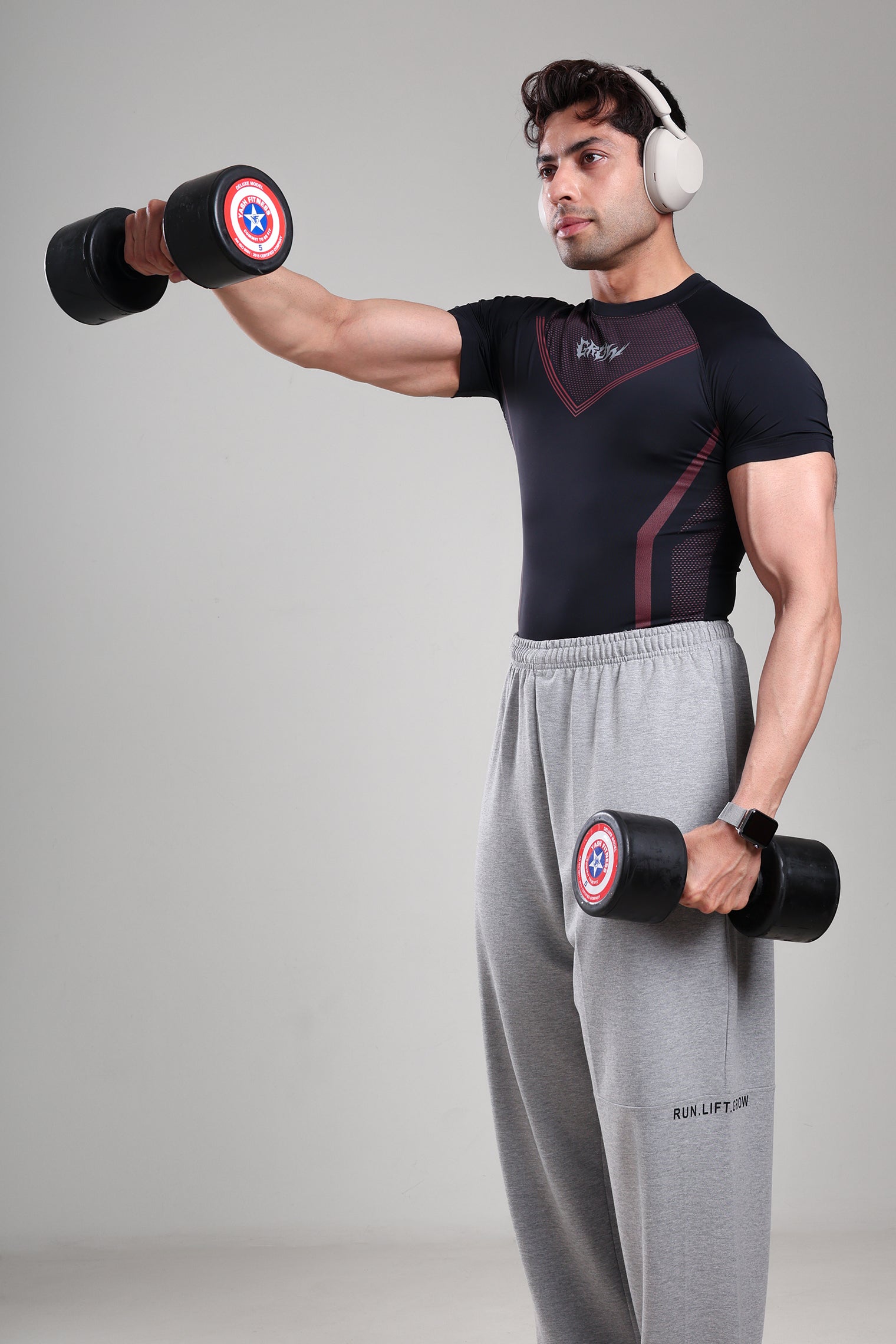 GROW Alpha Compression Black/Maroon