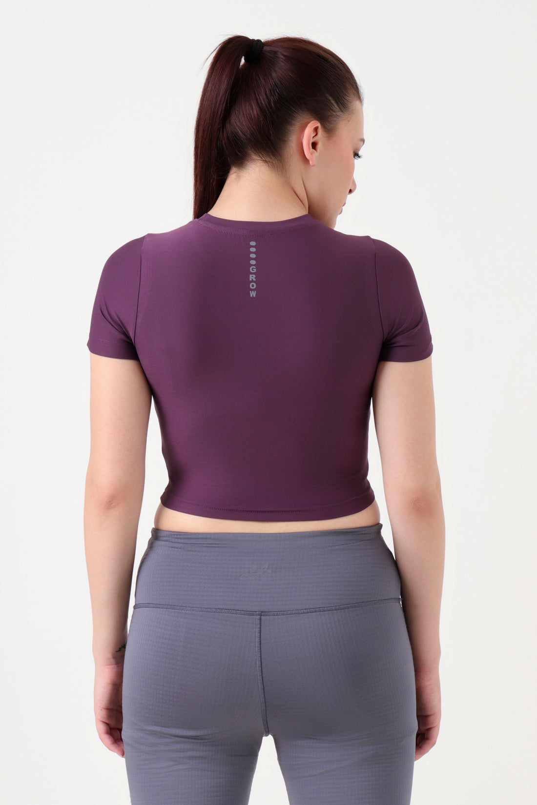 Super Stretch Training Crop Top Plum