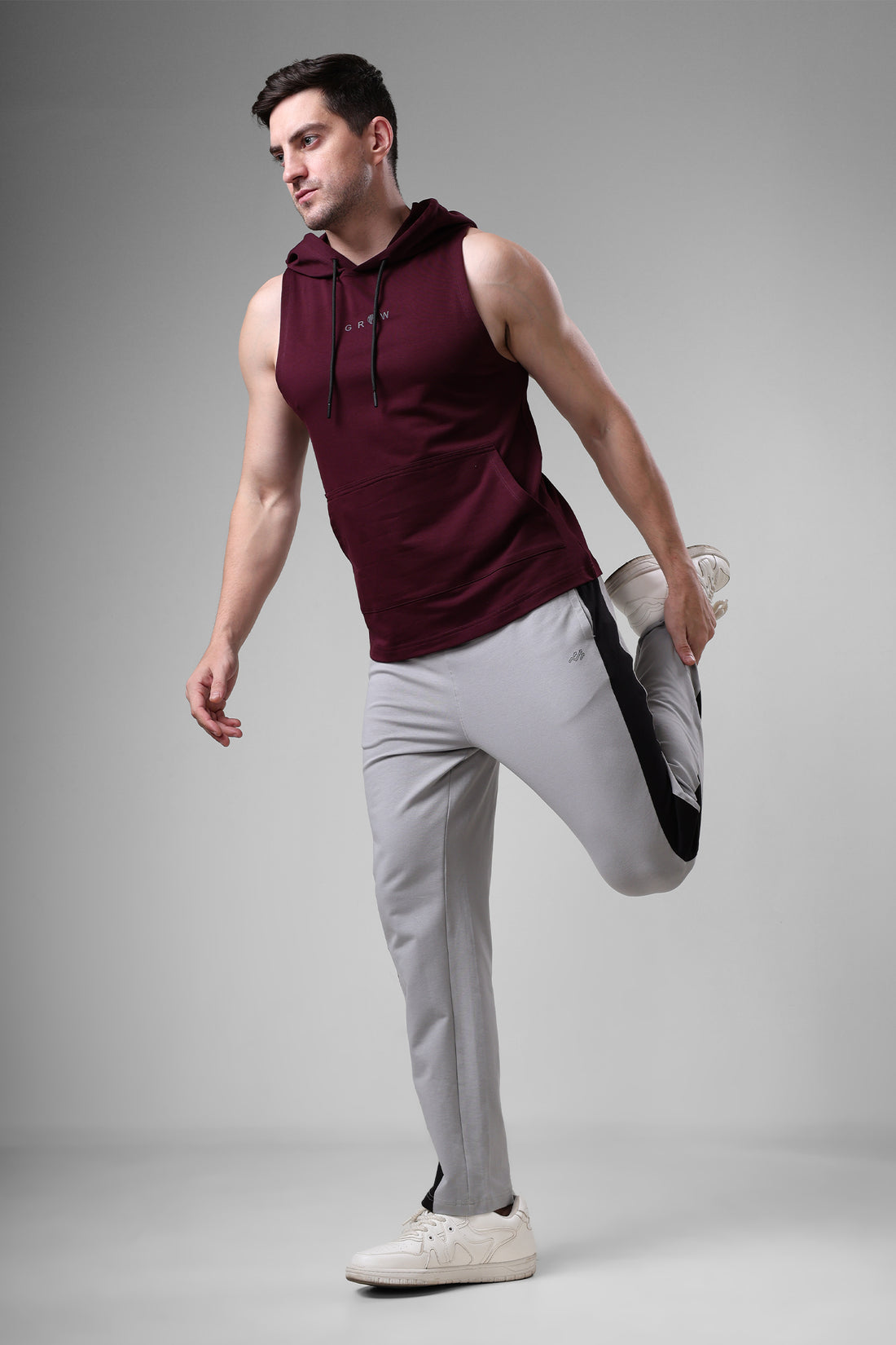 Grow Sleeveless Hoodie Wine