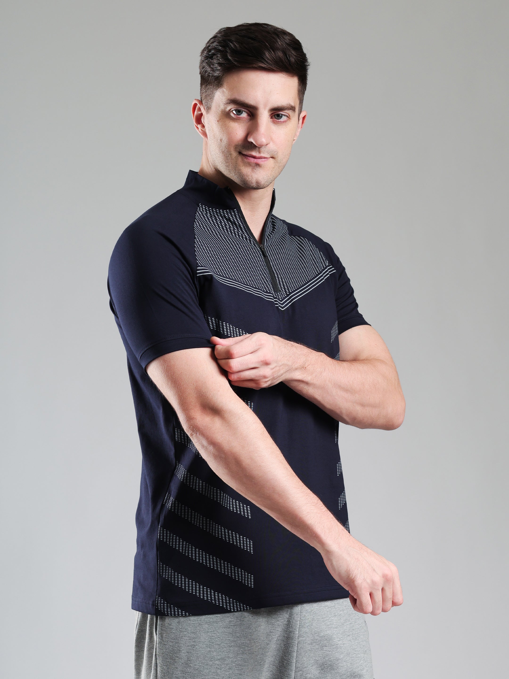 Grow AeroFlex Gym T-Shirt Navy