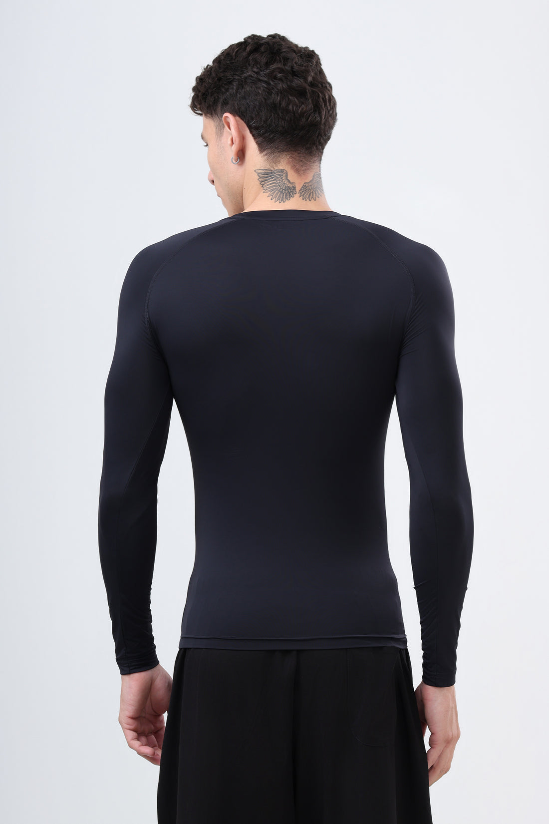 Nylon Compression Fullsleeves T-shirt Black