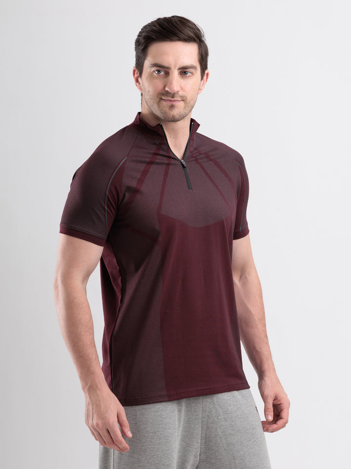 GROW Elevate Quarter Zip Tee Wine