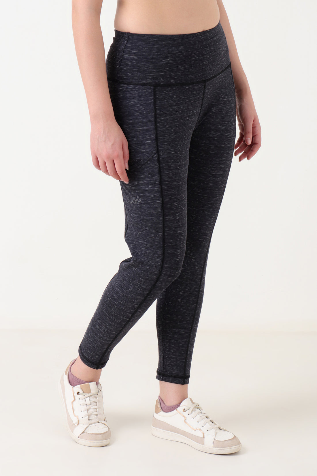 Melange Leggings Black