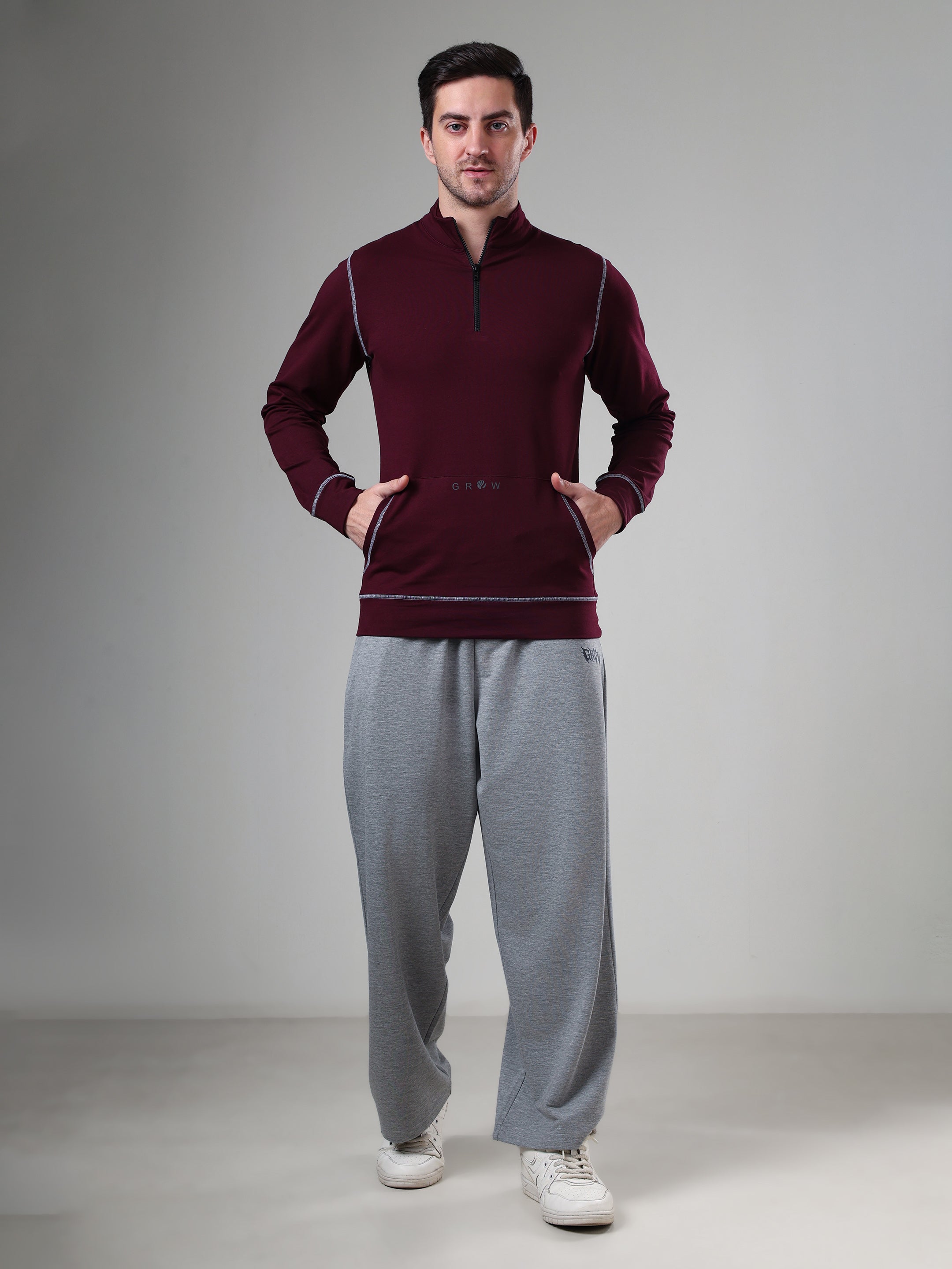 Grow 5T Pullover Wine Grey