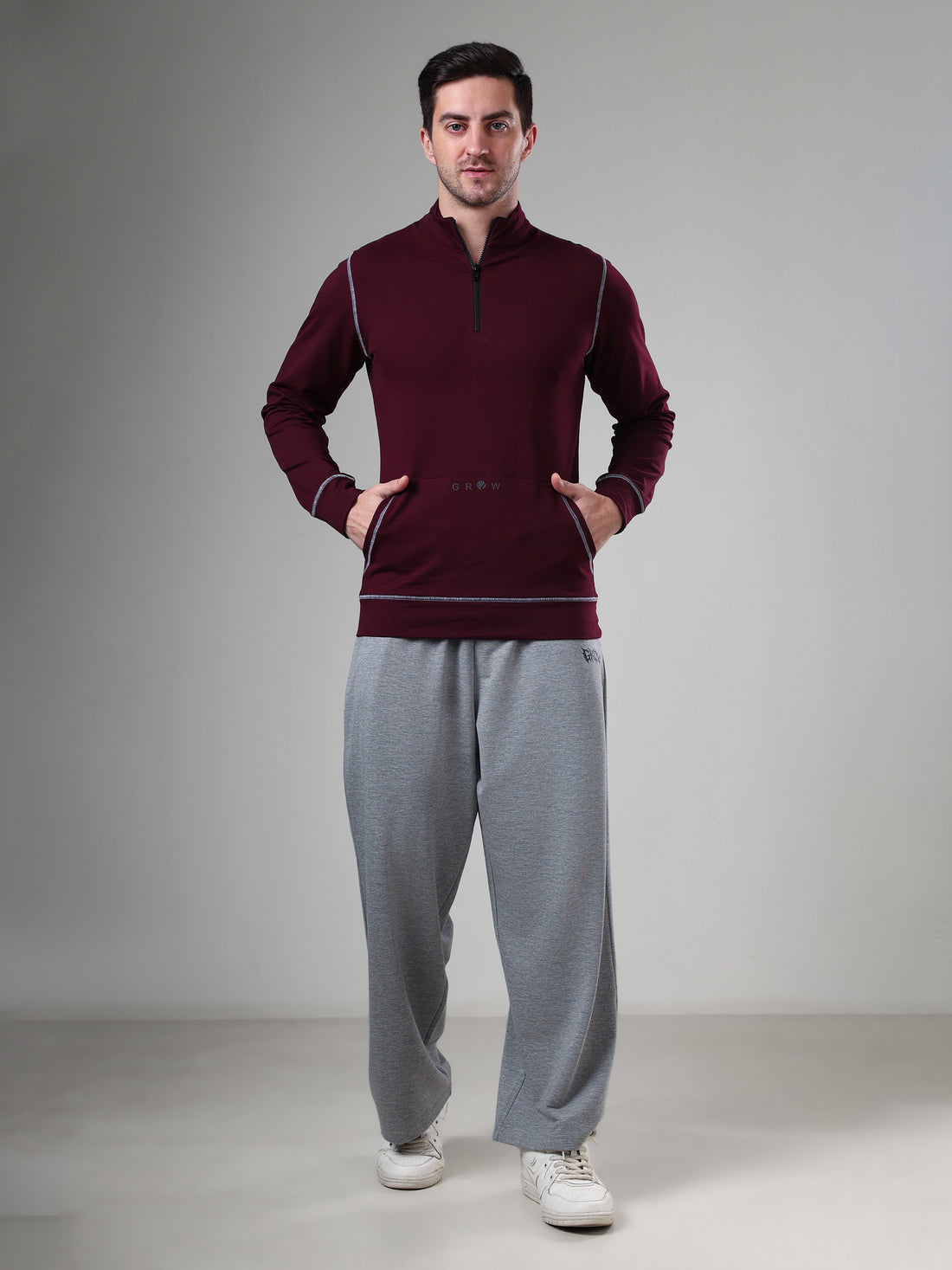 Grow 5T Pullover Wine Grey