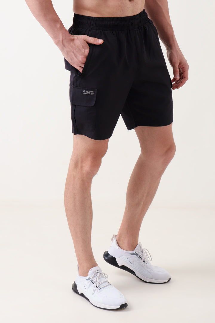 Dobby Cargo Shorts Black