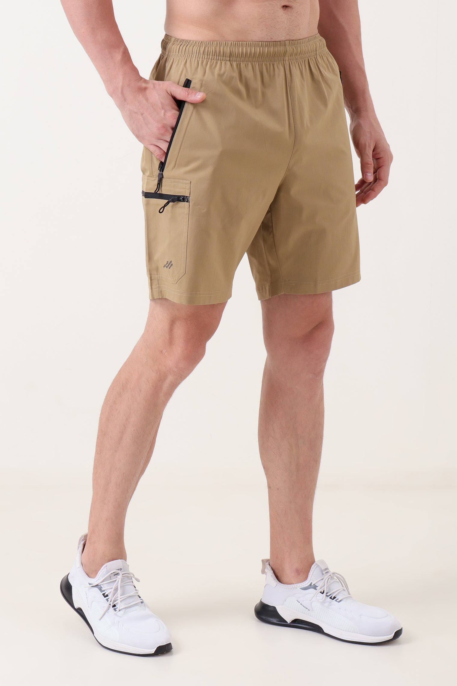 Elasto Cargo Shorts Khaki