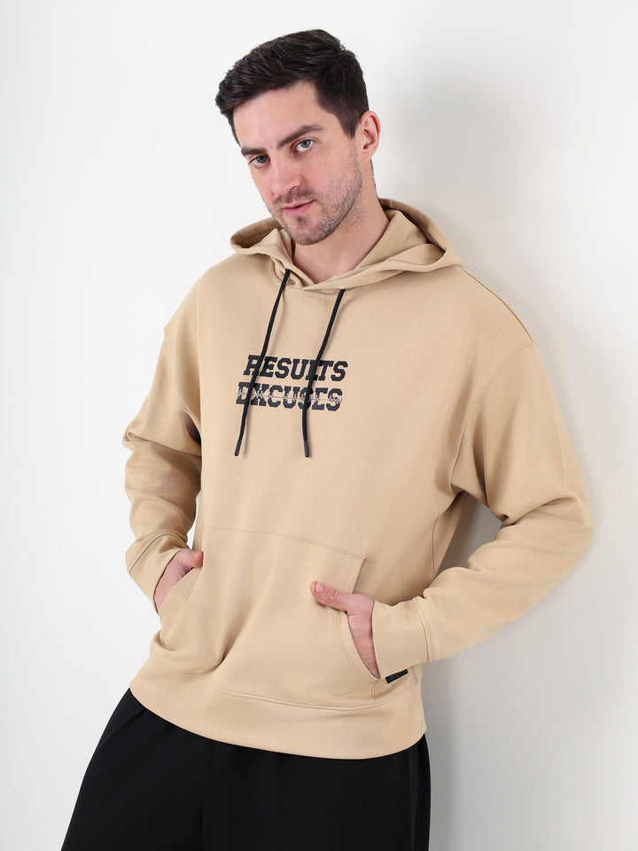 Result Oversize Hoodie Beige