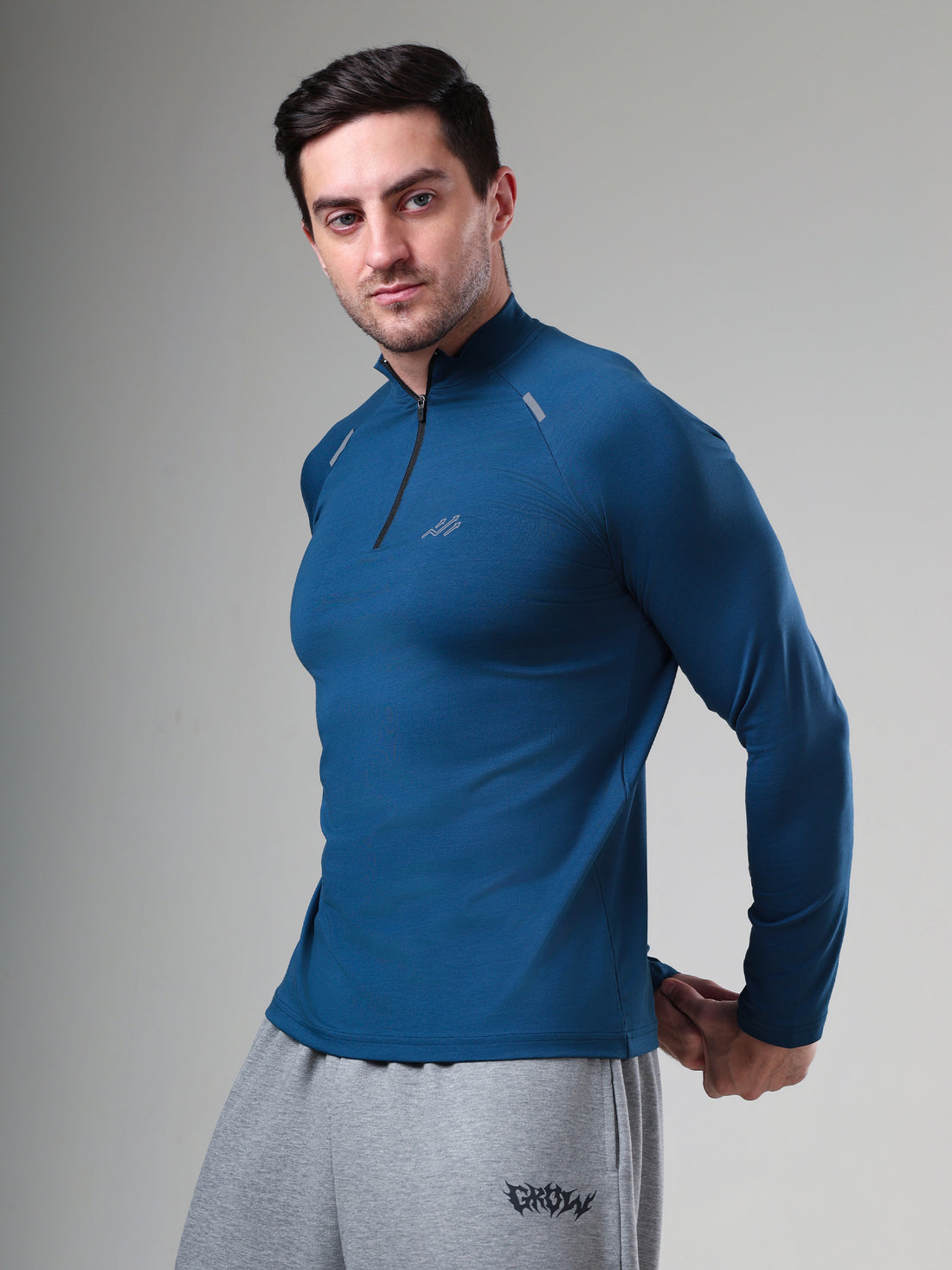 Raglan Quarter Zip T-Shirt Airforce