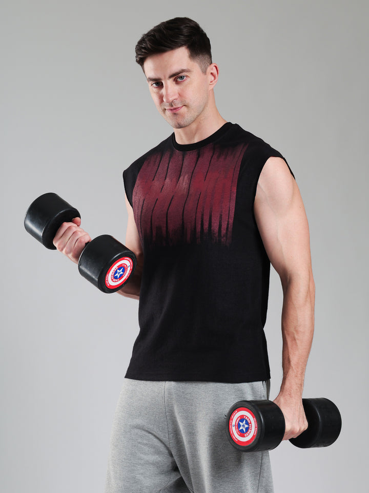 Grow ShadowDrip Capsleeves Tee Black maroon