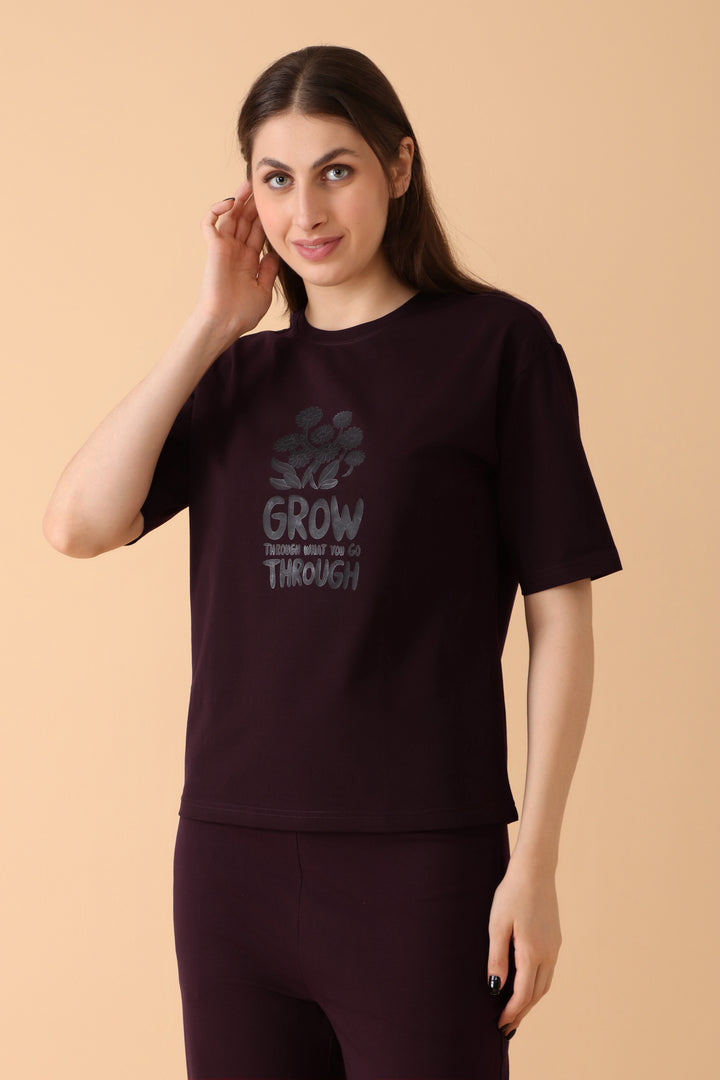 Lazee Luxe Tee Berry Busy