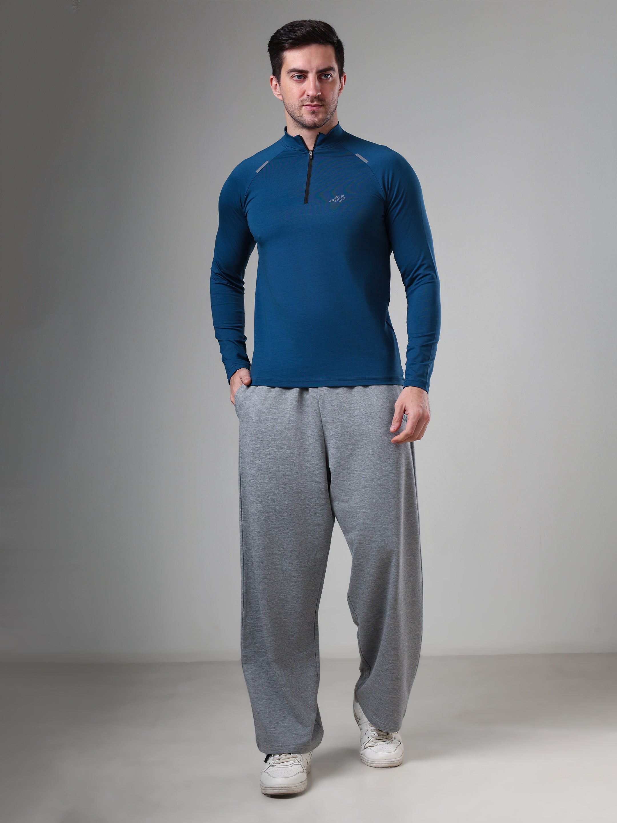 Raglan Quarter Zip T-Shirt Airforce