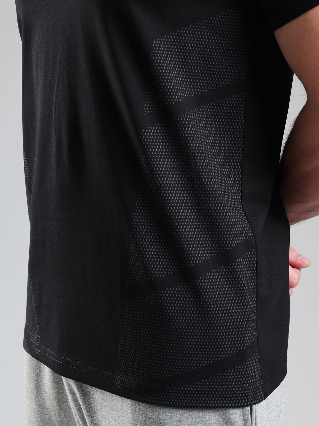 Half Quarter Zip Performance T-Shirt Black