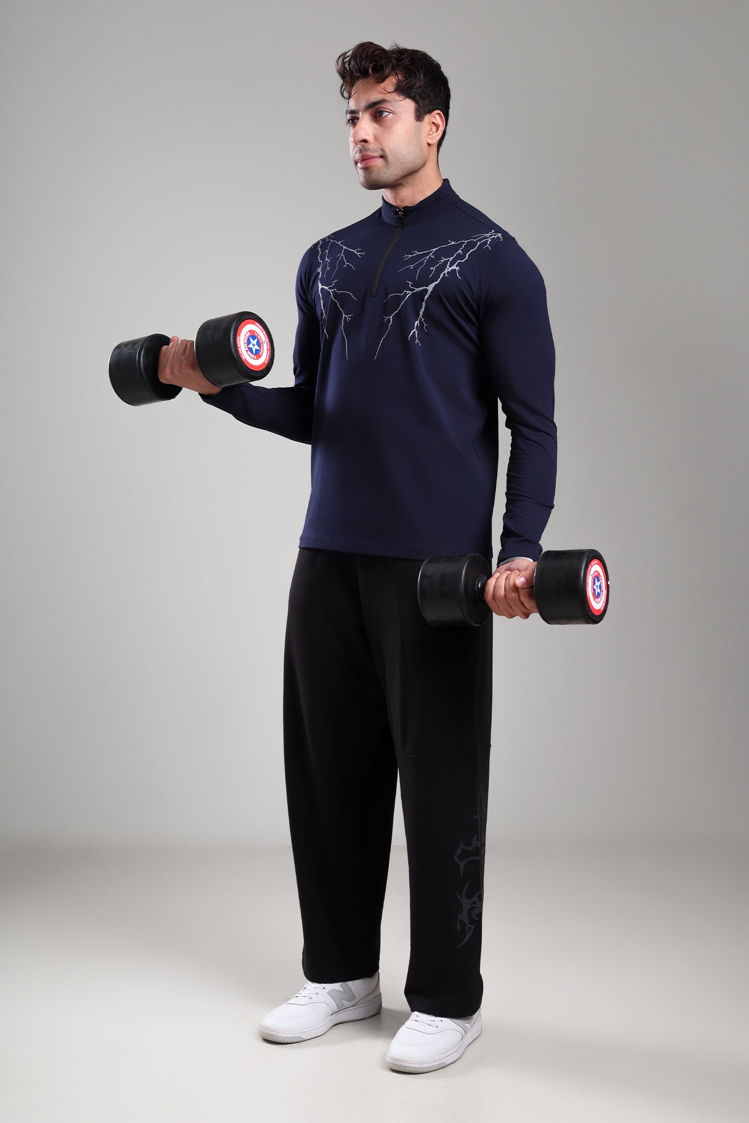 GROW ThunderFlex Zip Tshirt Navy