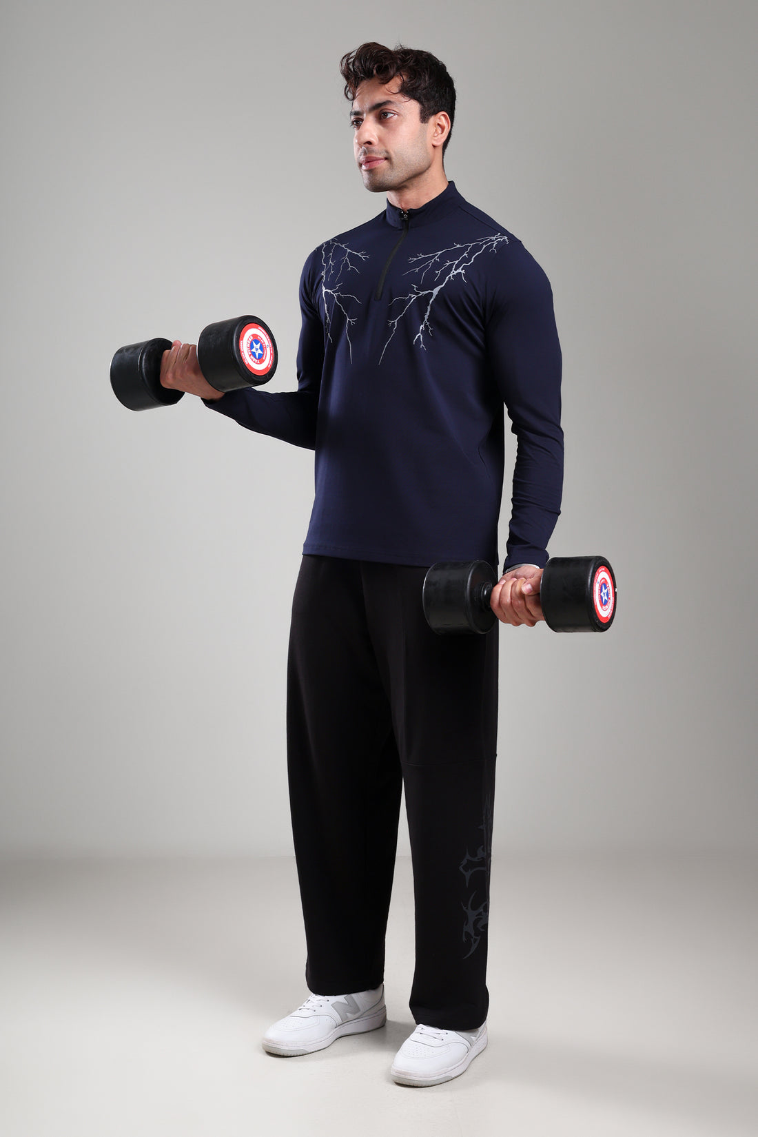 GROW ThunderFlex Zip Tshirt Navy