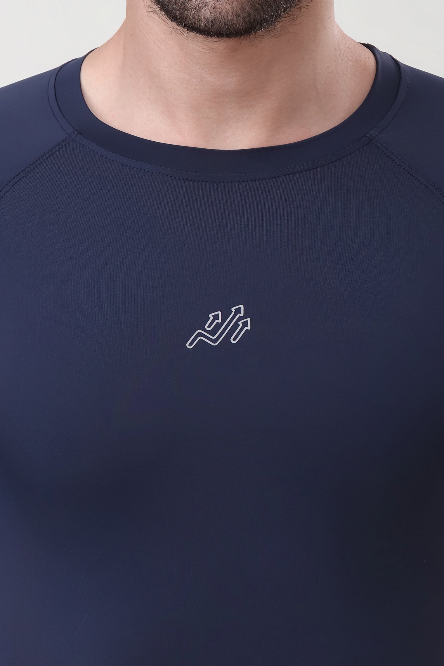 Nylon Compression T-shirt Navy Blue