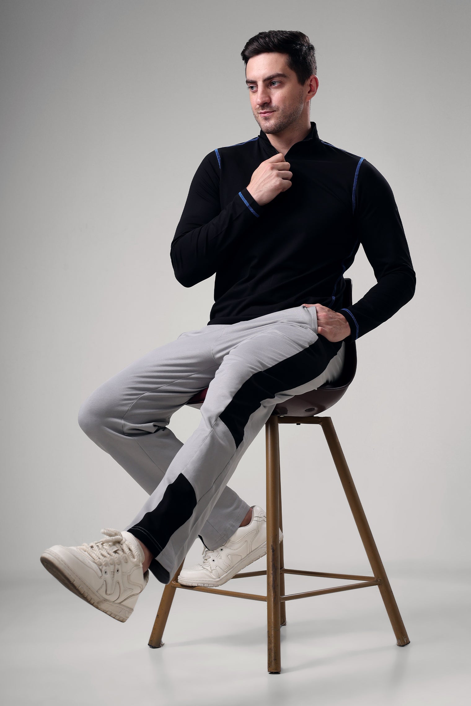 Grow 5T Quarter Zip T-shirt Black