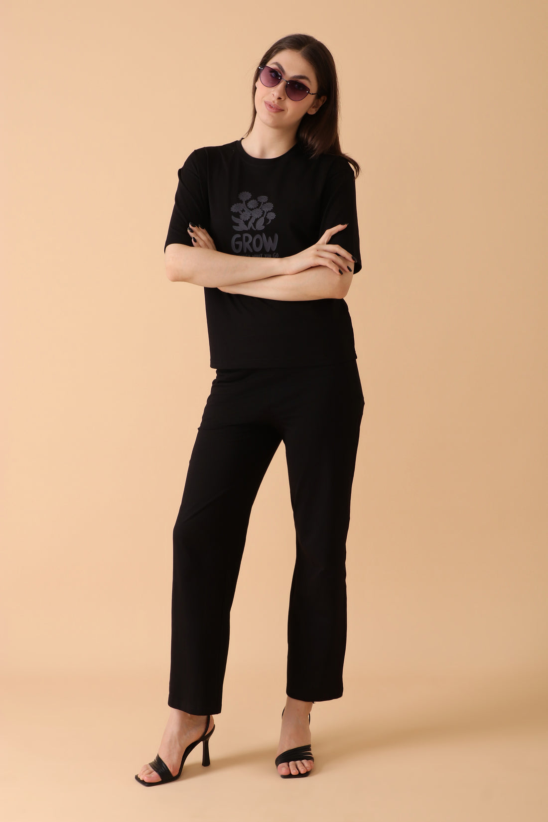 Cloud Nine Co-ord set Black Bloom