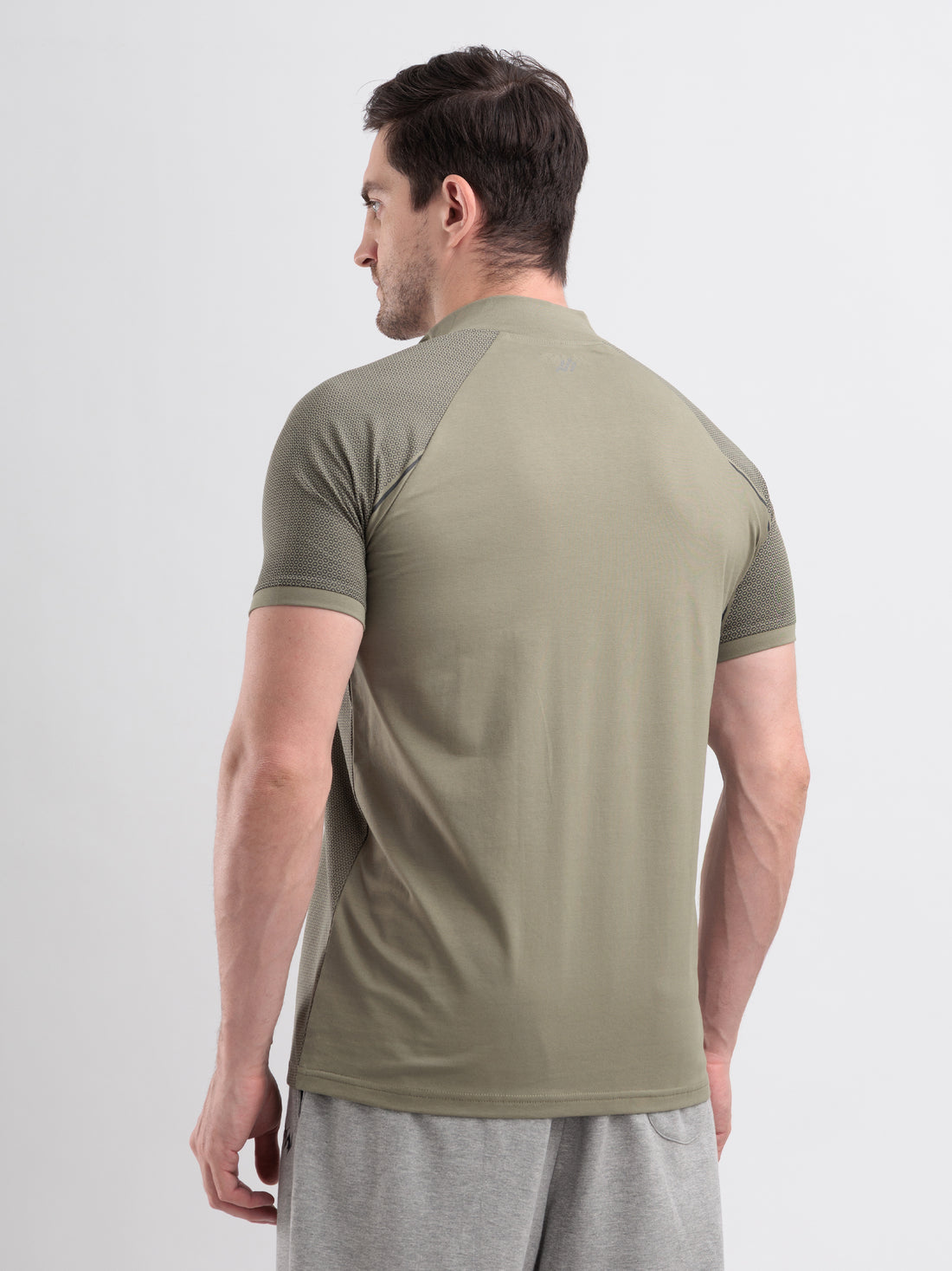 GROW Elevate Quarter Zip Tee Mid Grey