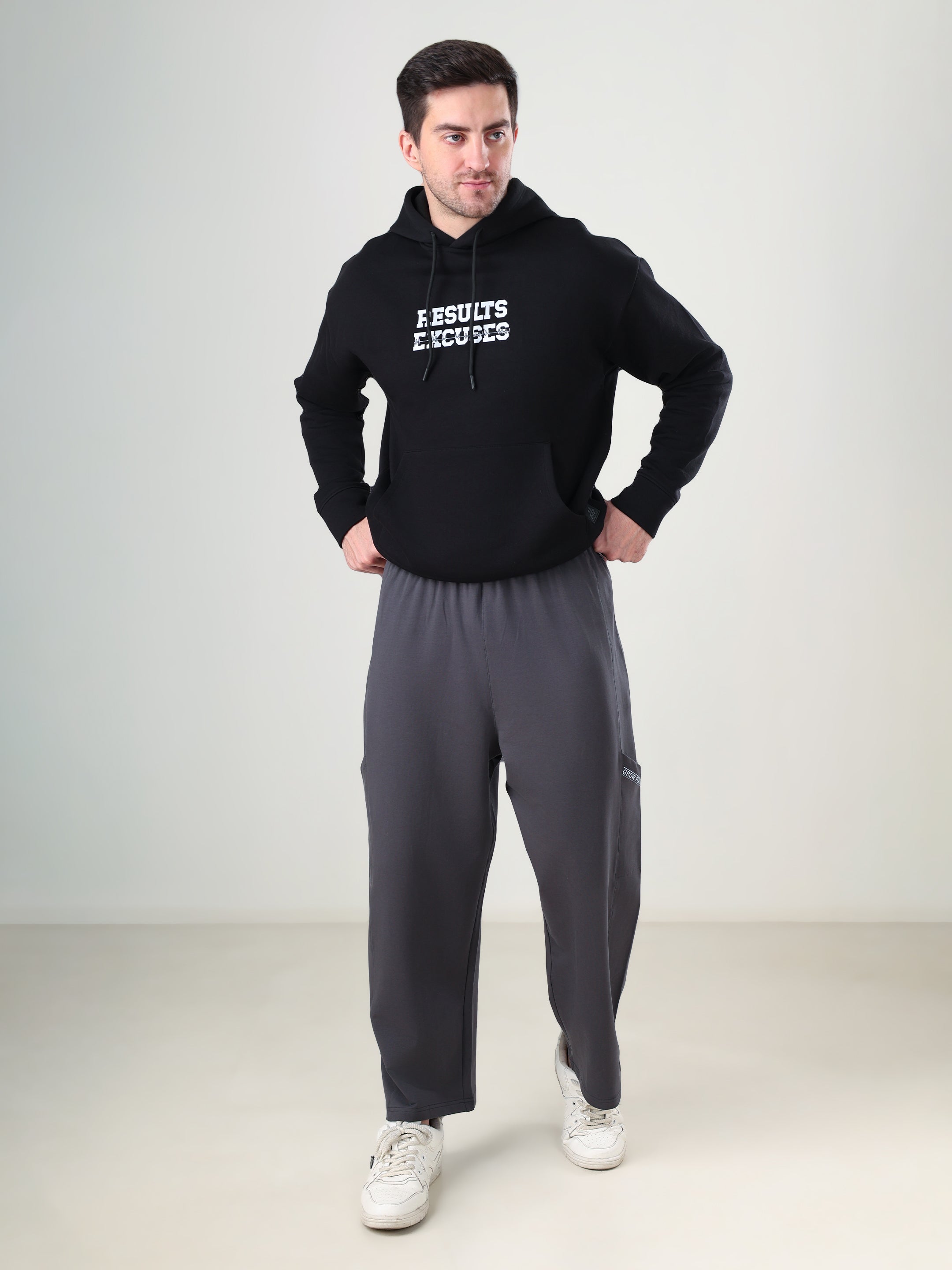 Grow Performance Wide Joggers Dark Grey