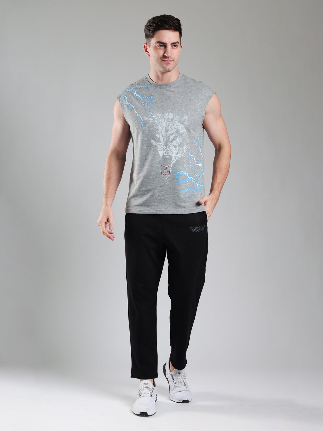 Grow ThunderWolf Capsleeves Tee Light Grey