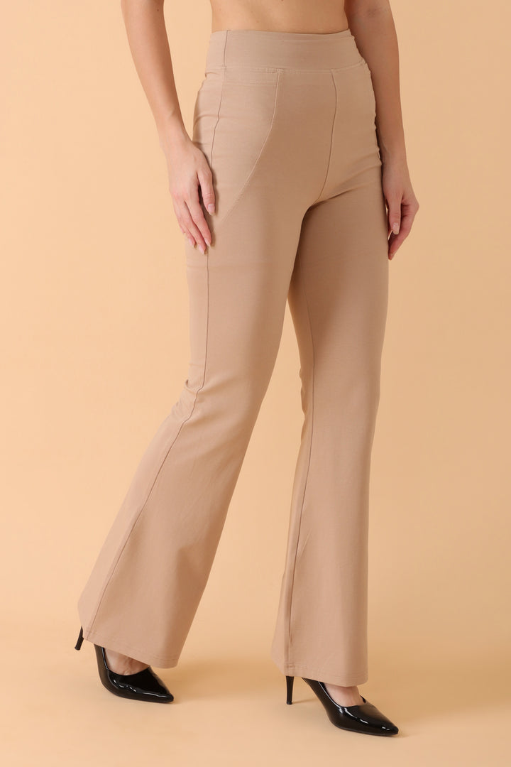 Easy Breezy Flare Pant Beige, Please