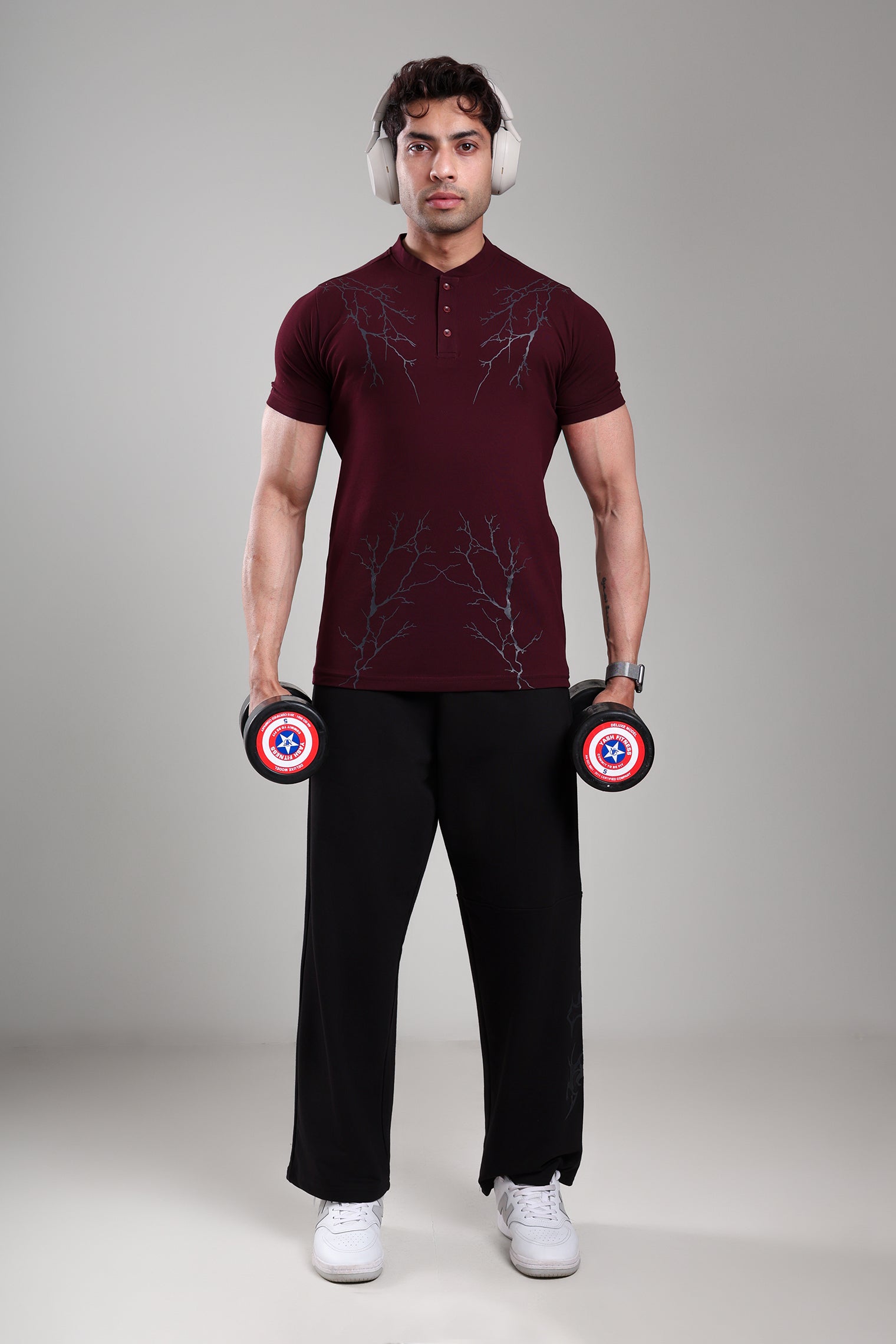 GROW Luxe Henley T-Shirt Wine