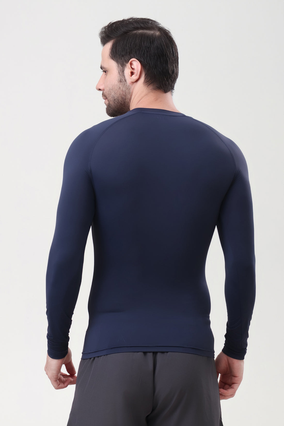 Nylon Compression Fullsleeves T-shirt Navy Blue