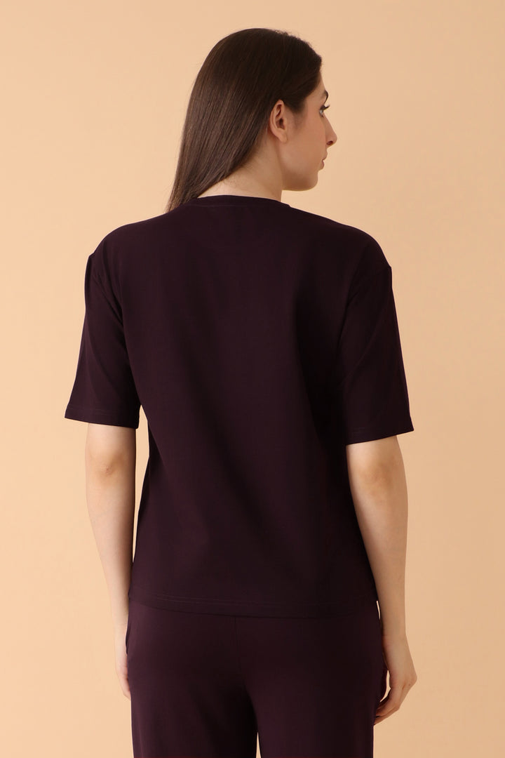 Lazee Luxe Tee Berry Busy
