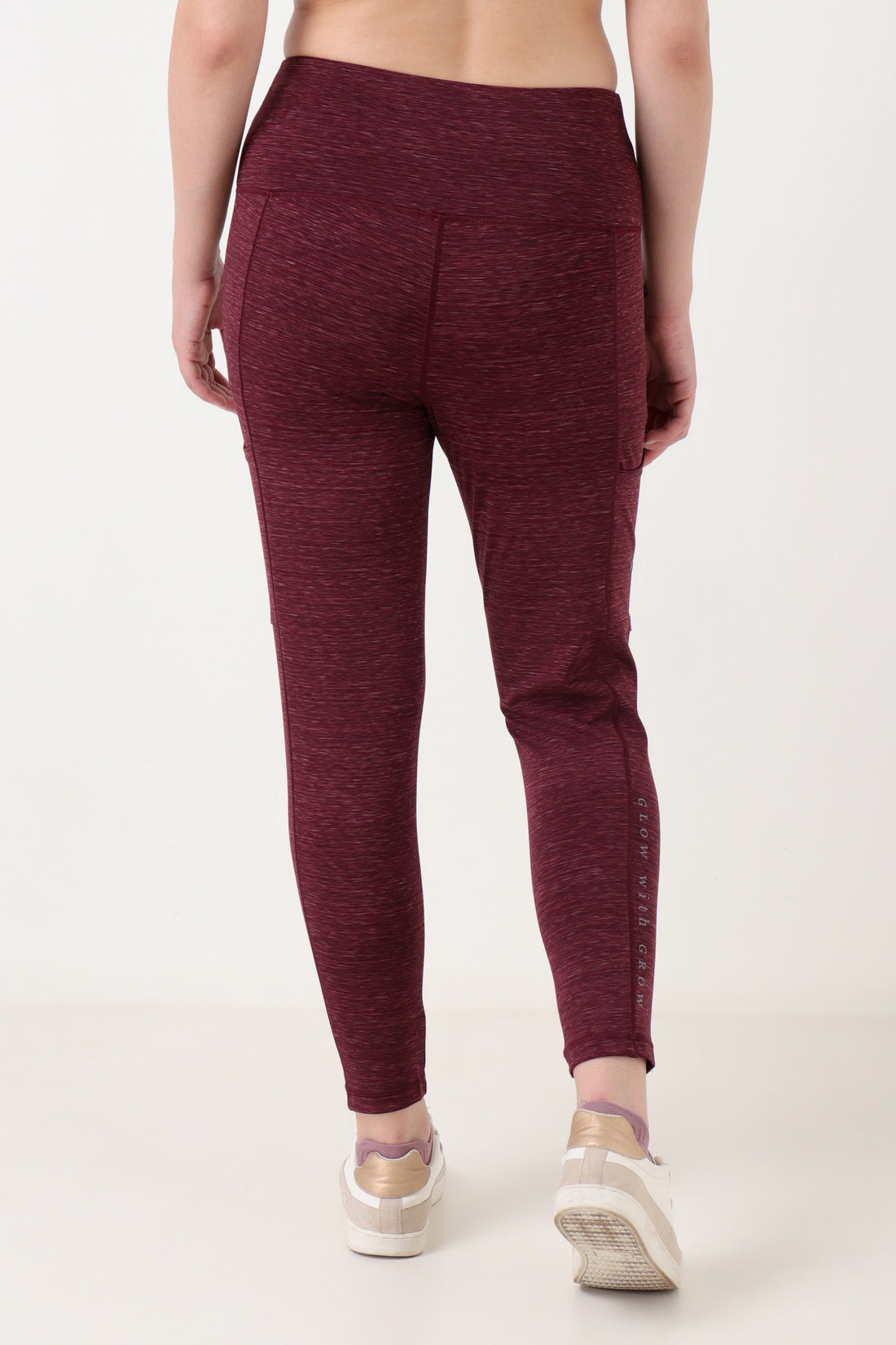 Melange Leggings Maroon