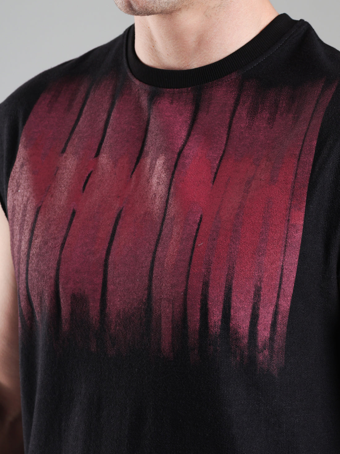 Grow ShadowDrip Capsleeves Tee Black maroon