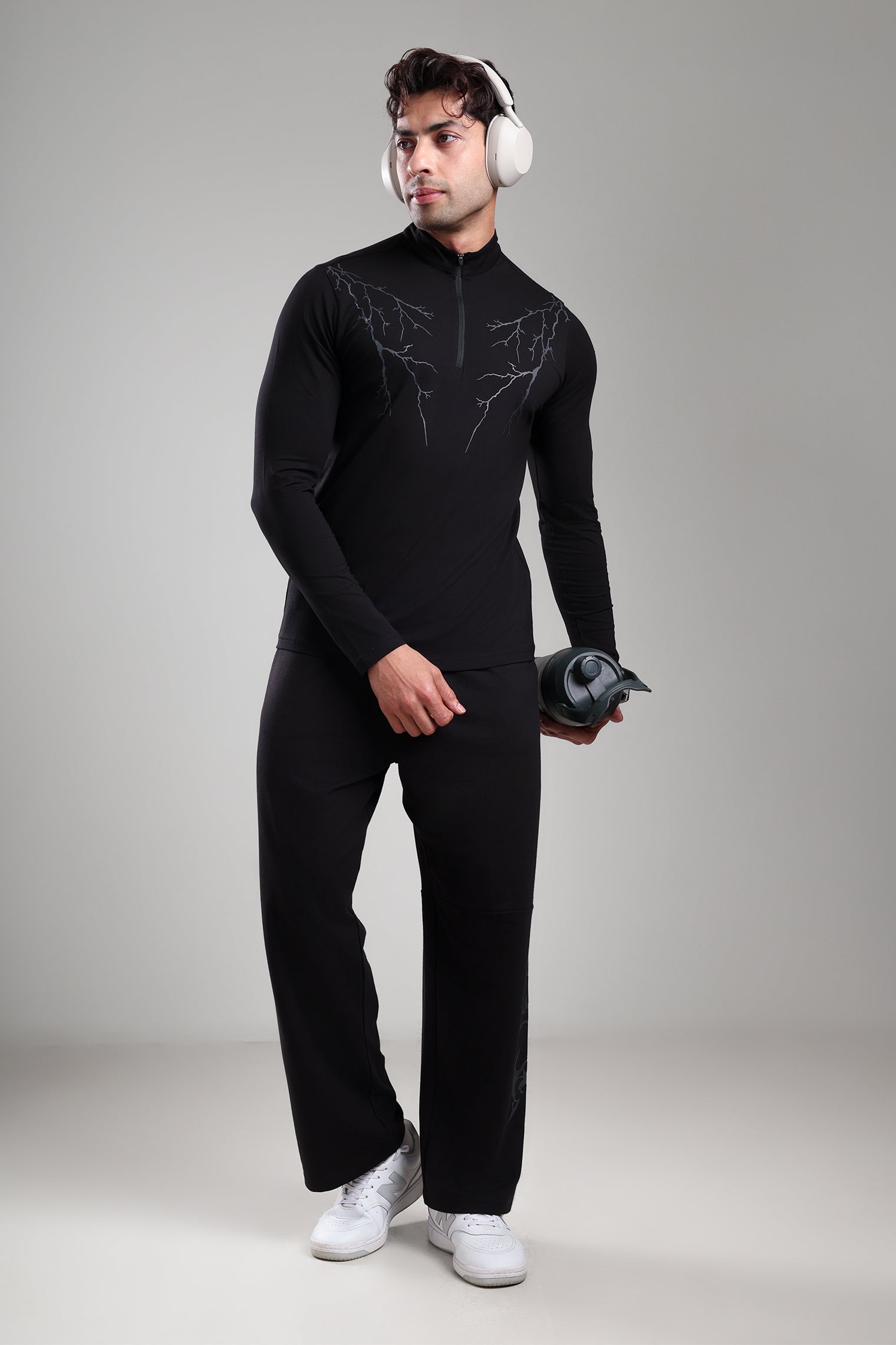 GROW ThunderFlex Zip Tshirt Black