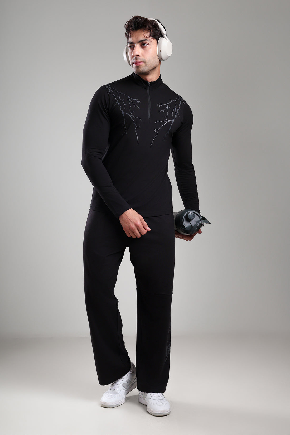 GROW ThunderFlex Zip Tshirt Black