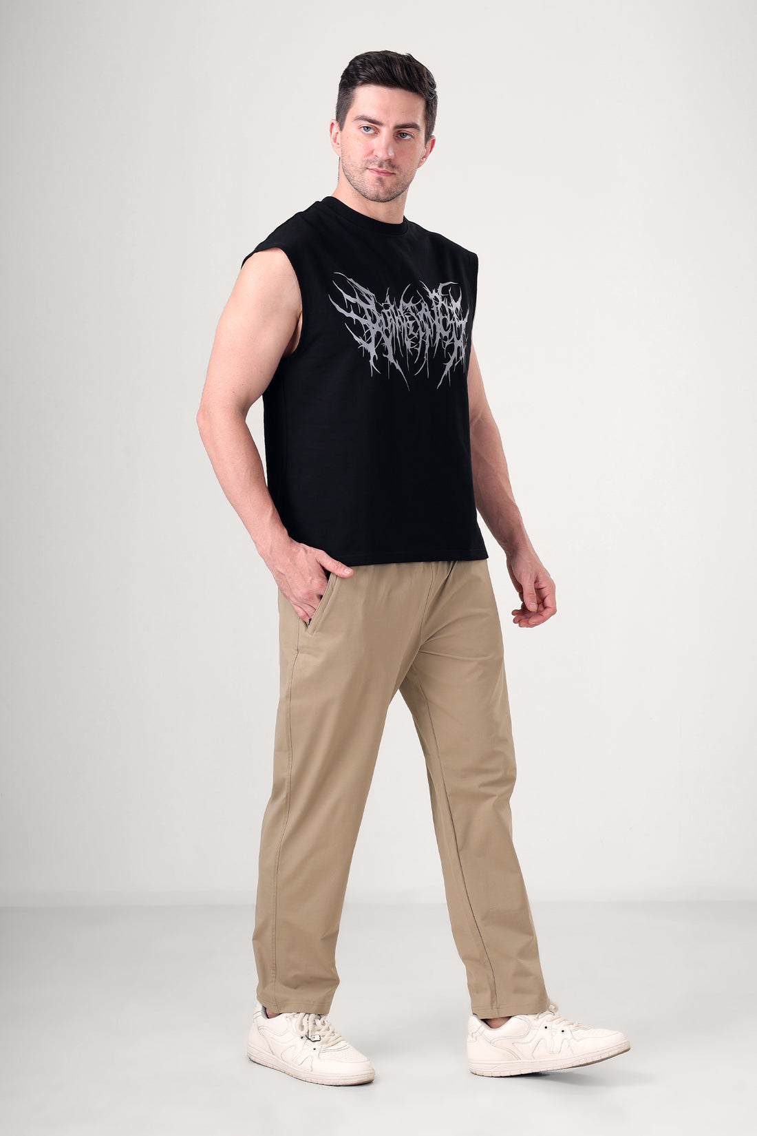 GROW Relaxed Comfy Joggers Khaki