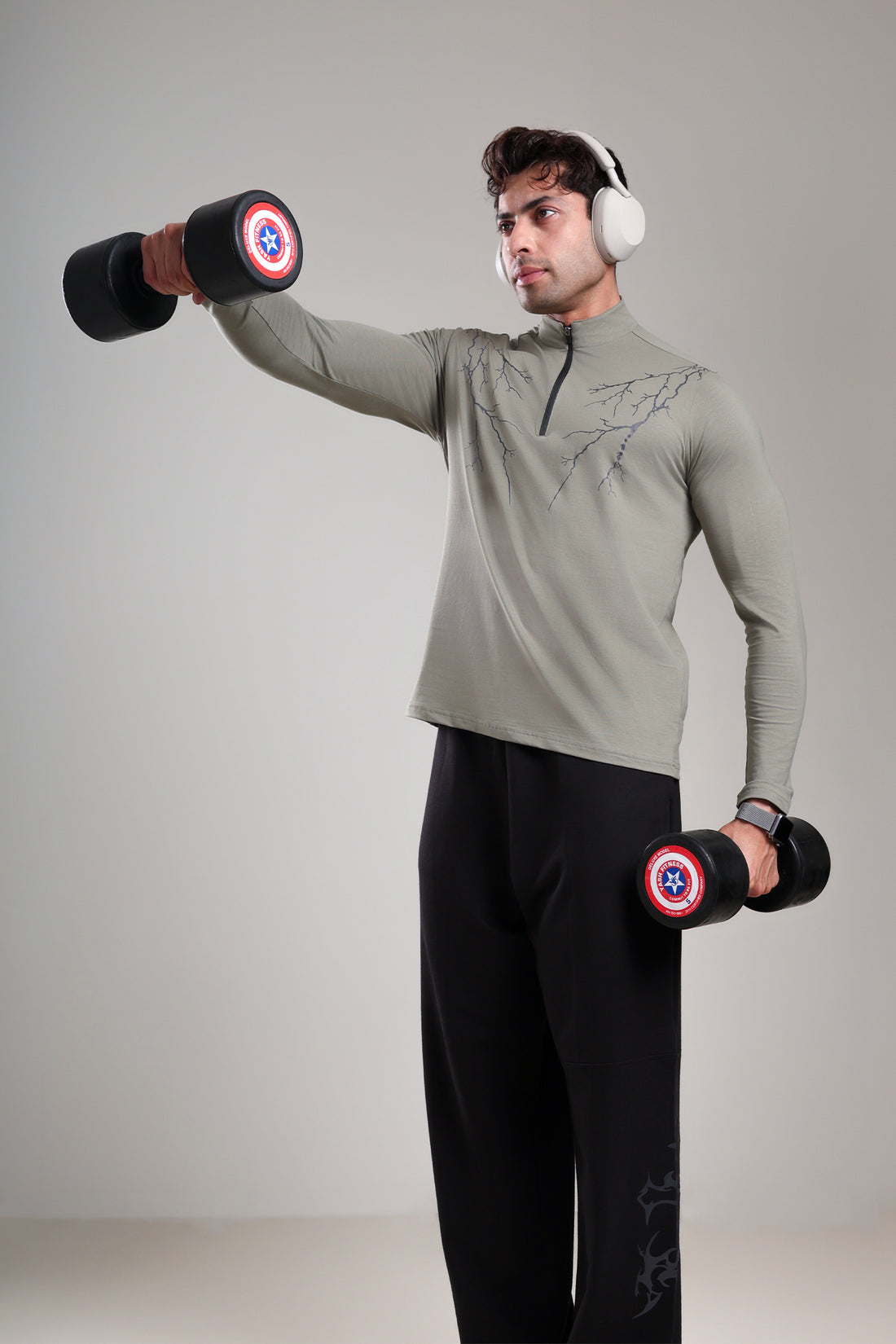 GROW ThunderFlex Zip Tshirt Mid Grey