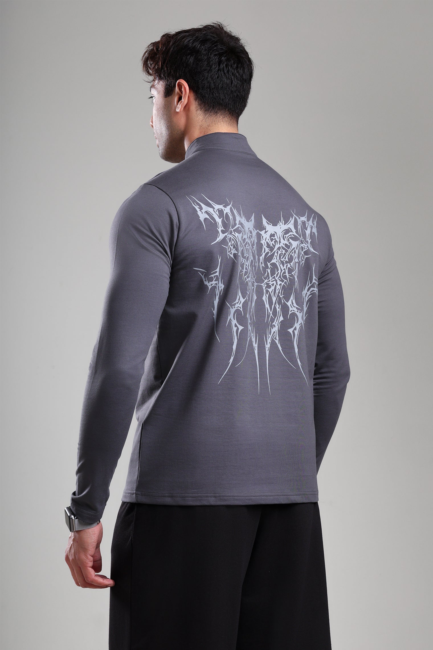 GROW ThunderFlex Zip Tshirt Dark Grey