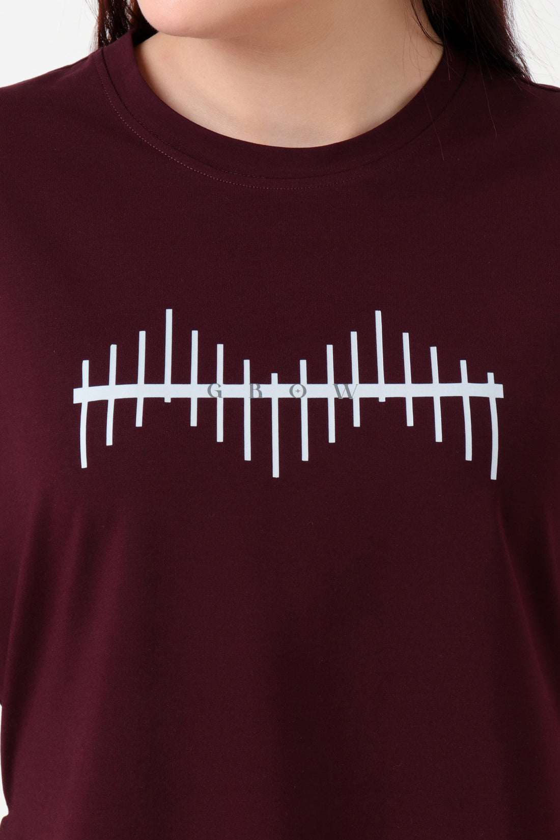 Oversized Slit Tshirt Wine