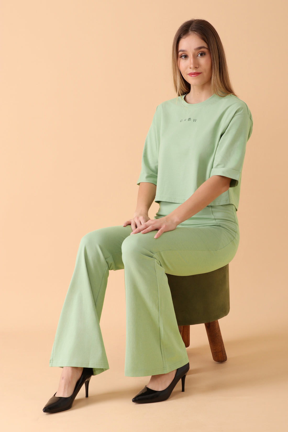 GROW Lounge Luxe Co-ord Set Matcha Mist