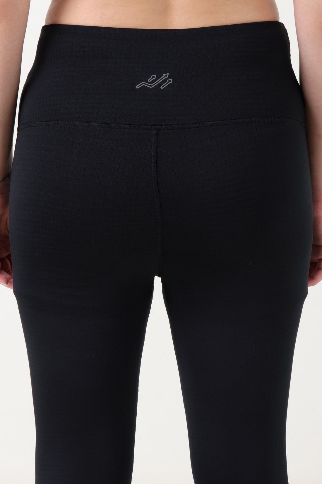 Jacquard Flare Leggings Black