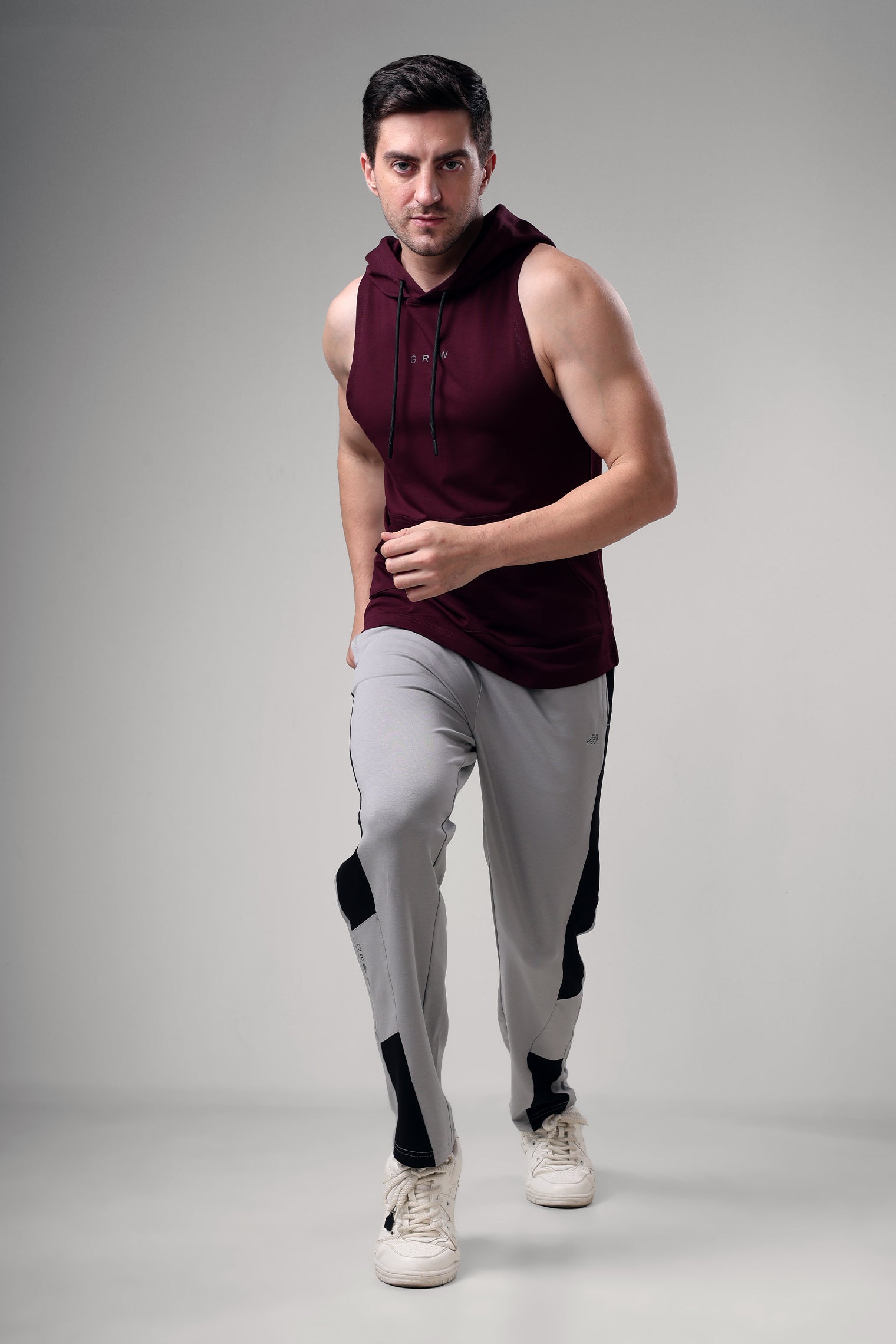 Grow Sleeveless Hoodie Wine