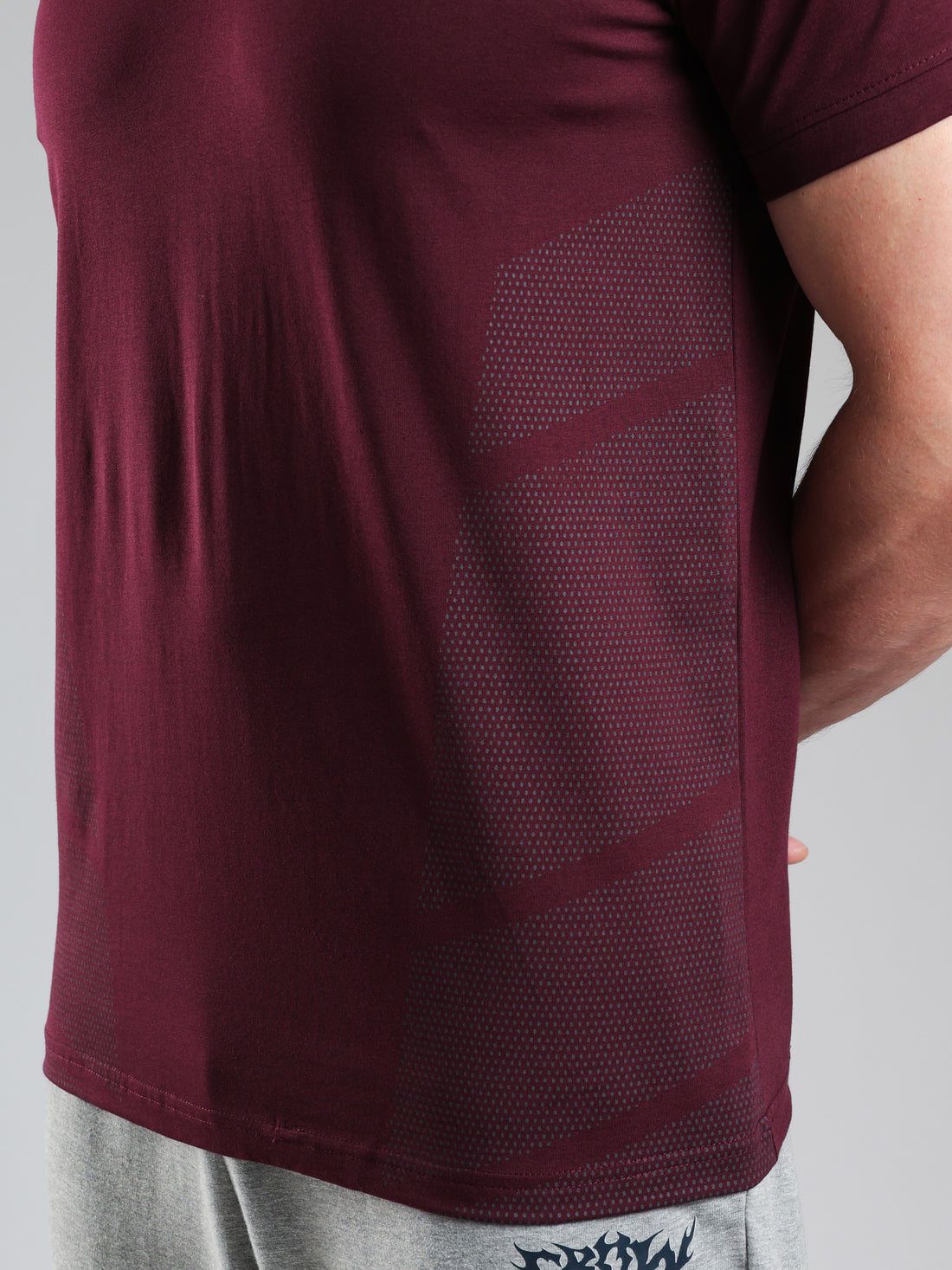 Half Quarter Zip Performance T-Shirt Wine