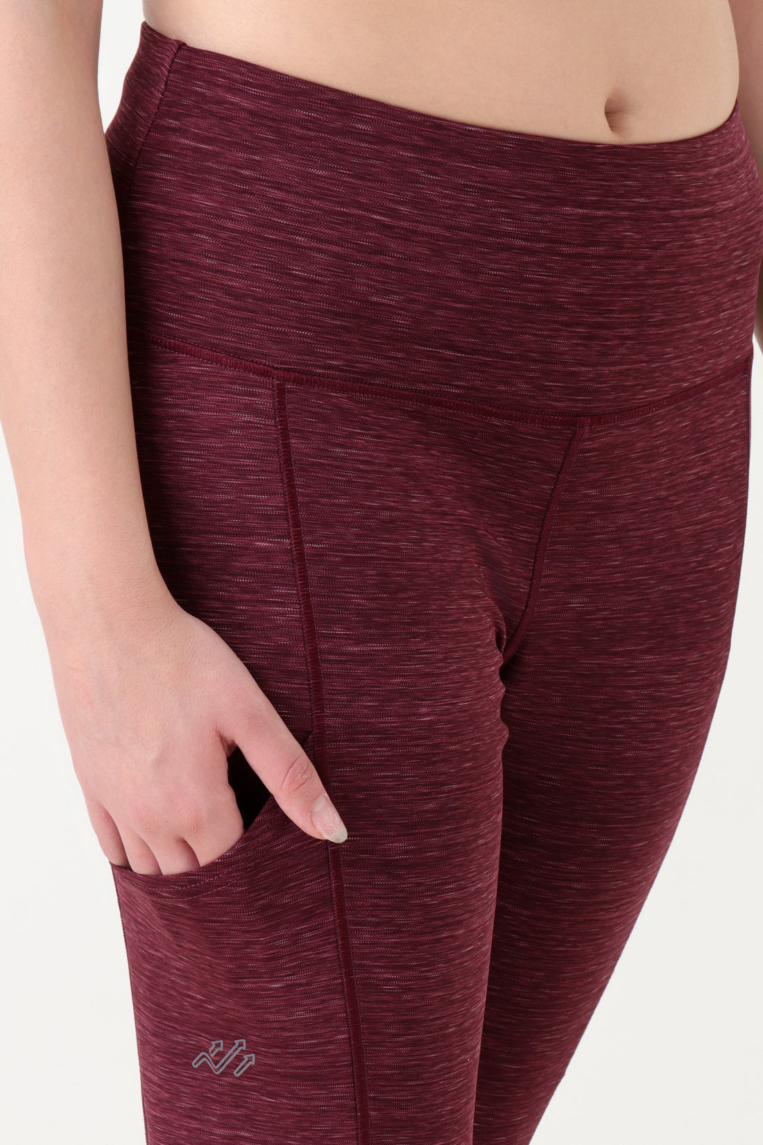 Melange Leggings Maroon