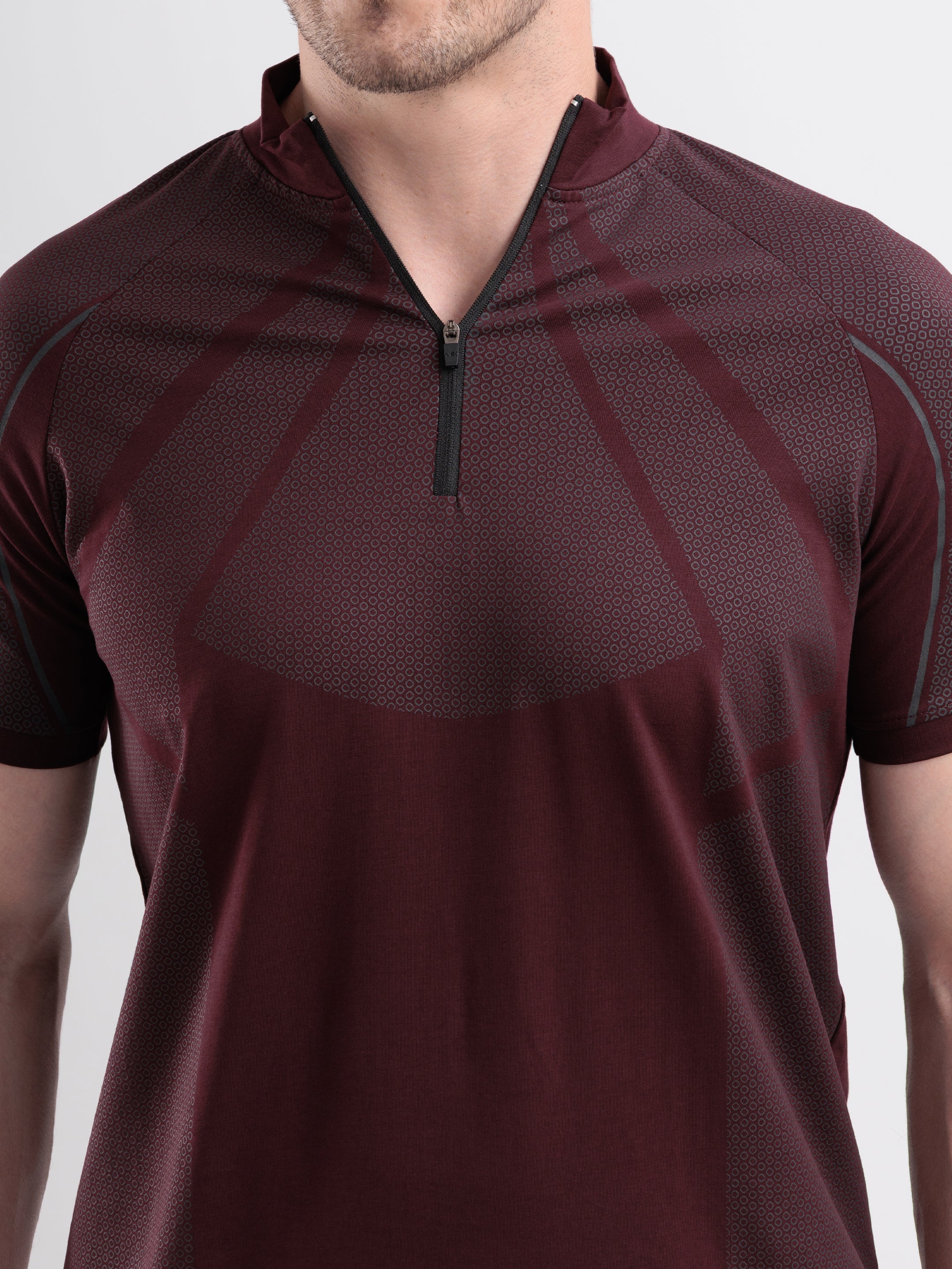 GROW Elevate Quarter Zip Tee Wine