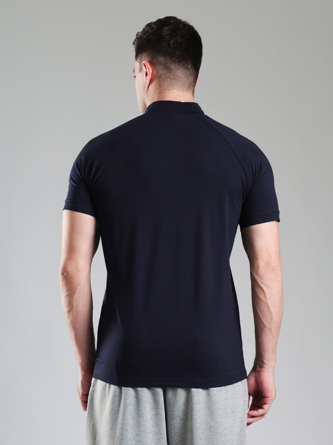 Half Quarter Zip Performance T-Shirt Navy