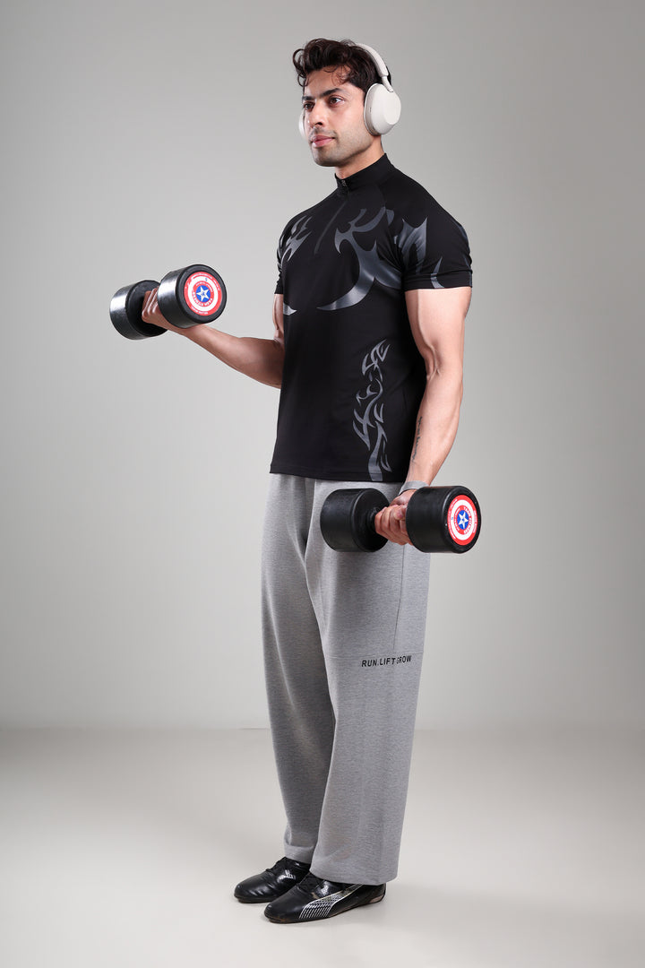 Quarter zip aero Tshirt Black